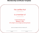 Membership Certificate 3 form