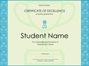 Certificate of Excellence form