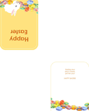 Easter Card Template With Bunny And Eggs form