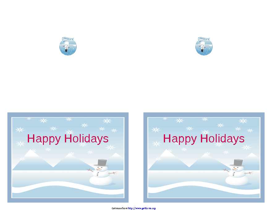 Holiday Card Template 1