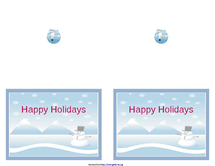 Holiday Card Template 1