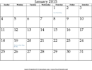 12 Month Calendar 2015 2 form