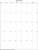 July 2015 Calendar 3 form