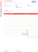 Construction Invoice Template form