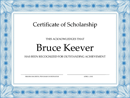 Scholarship Certificate form