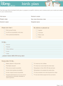 Birth Plan Template form