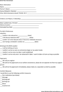 Birth Plan Worksheet 2 form