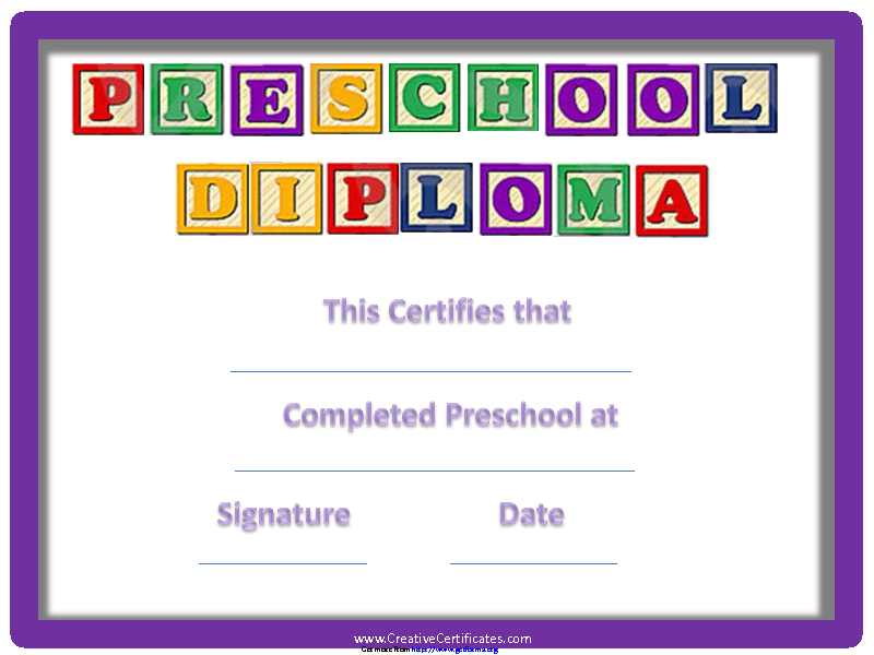 Pre-Kindergarten Graduation Certificate