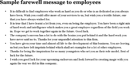 Sample Farewell Message to Employees form