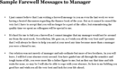 Sample Farewell Messages to Manager  form
