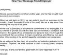 New Year Message from Employer form