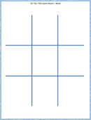 Tic Tac Toe Game Board form