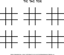 Tic Tac Toe Paper form
