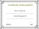 Certificate of Recognition Template 1 form