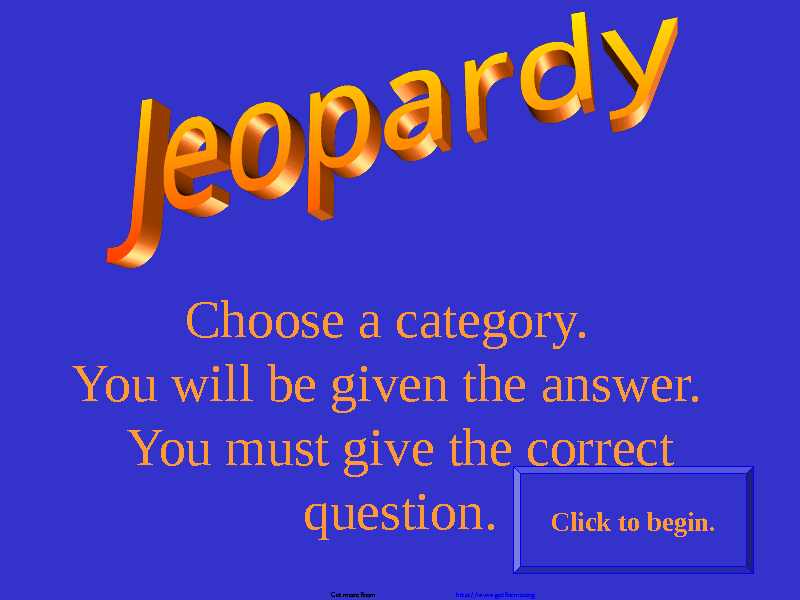 Jeopardy Template 3