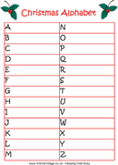Christmas Alphabet Challenge form