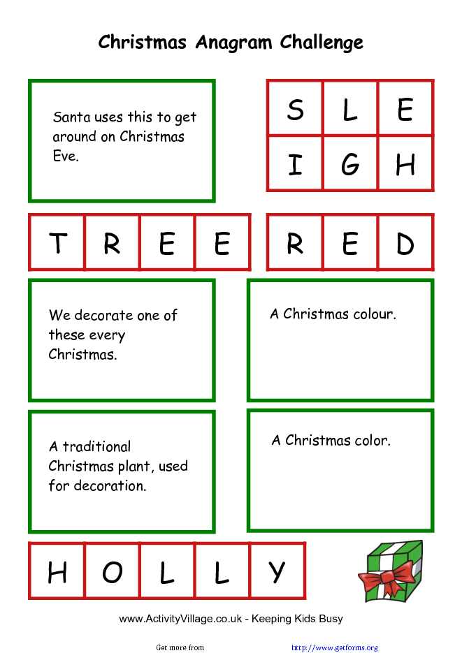 Christmas Anagram Challenge