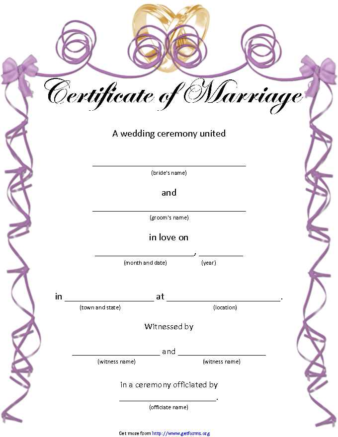 Wedding Certificates for Fun