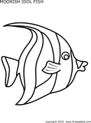 Moorish Idol Fish Template form