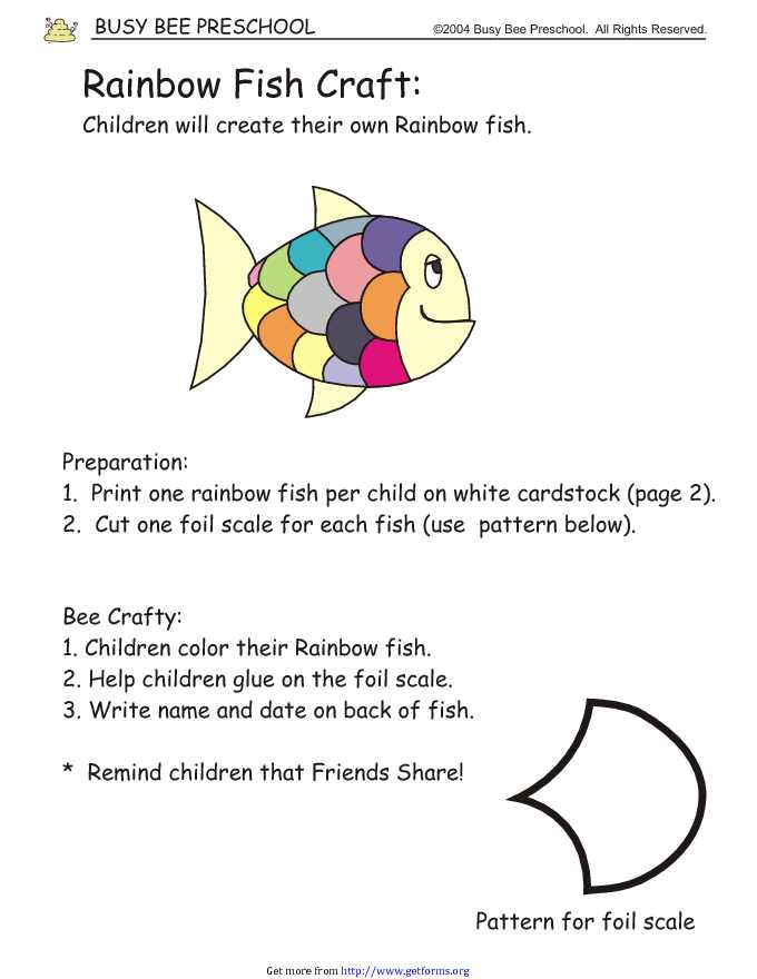 Rainbow Fish Template