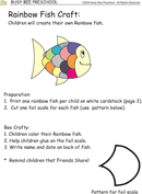 Rainbow Fish Template form