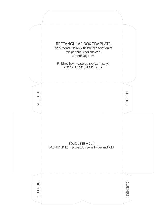 Rectangular Box Template