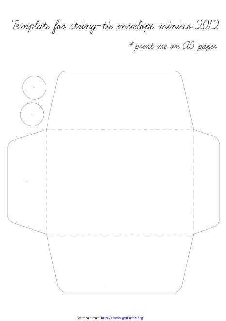 String-Tie Envelope Template