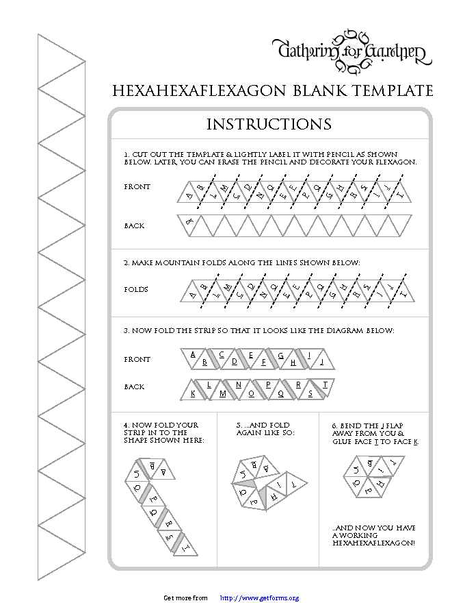 Hexahexaflexagon Blank Template