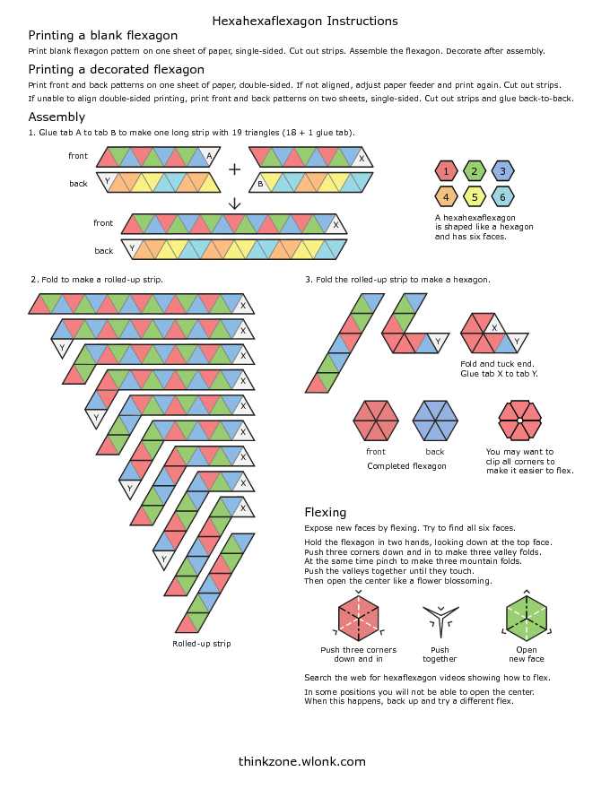 Hexahexaflexagon Instructions