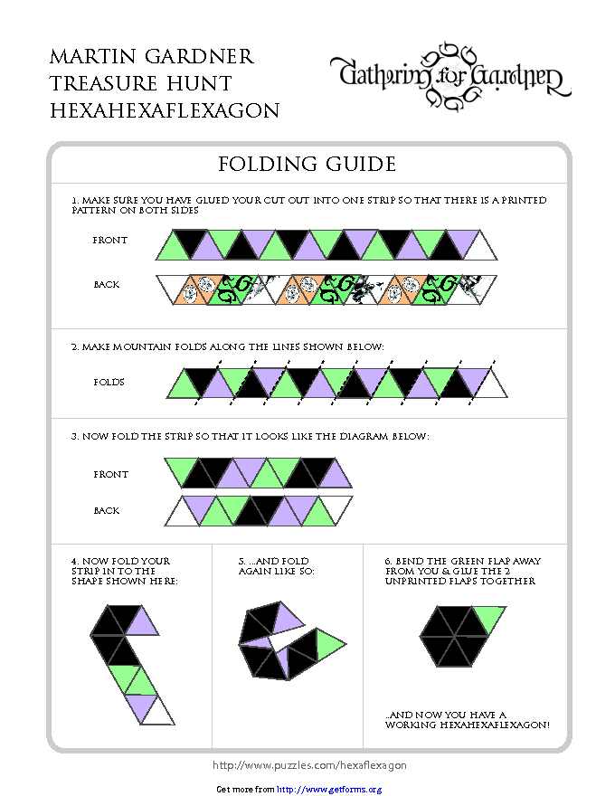 Martin Gardner Treasure Hunt Hexahexaflexagon