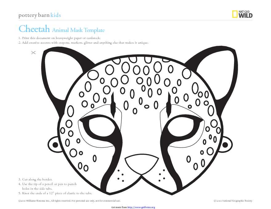 Animal Mask Template