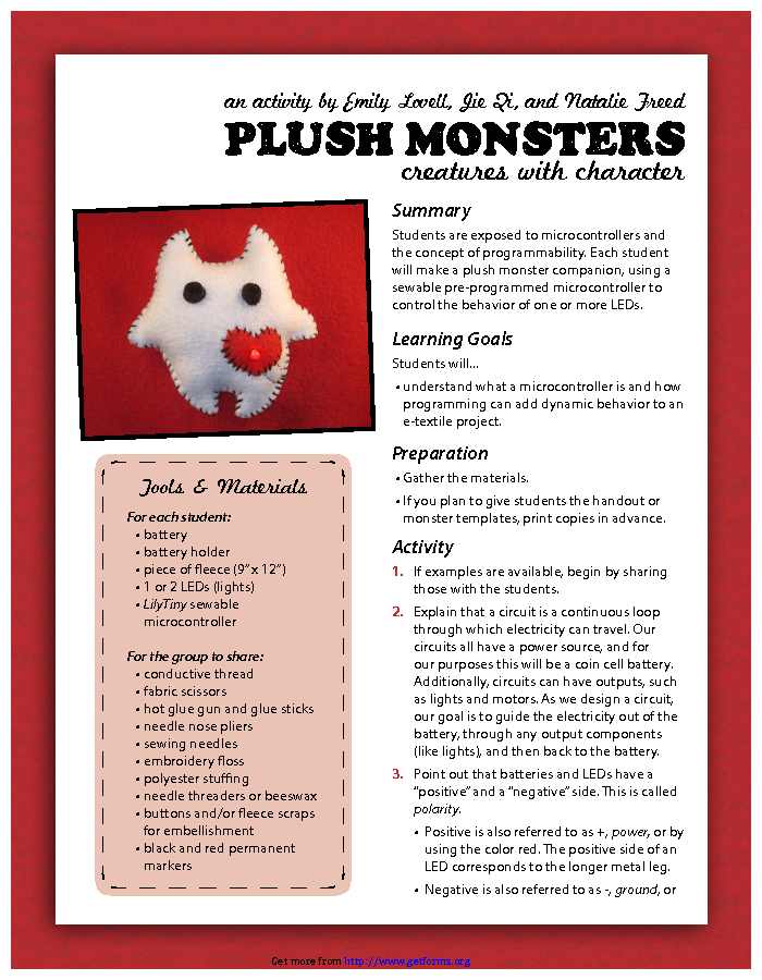 Plush Monster Template
