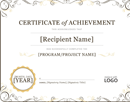 Certificate of Achievement 1 form
