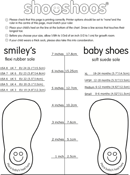 Shooshoos Sizing Chart form