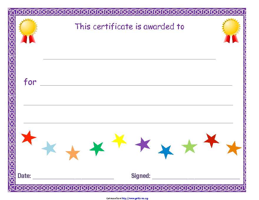 Blank Certificate (Purple Theme)