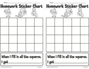 Homework Sticker Chart form