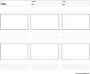 Storyboard Template form