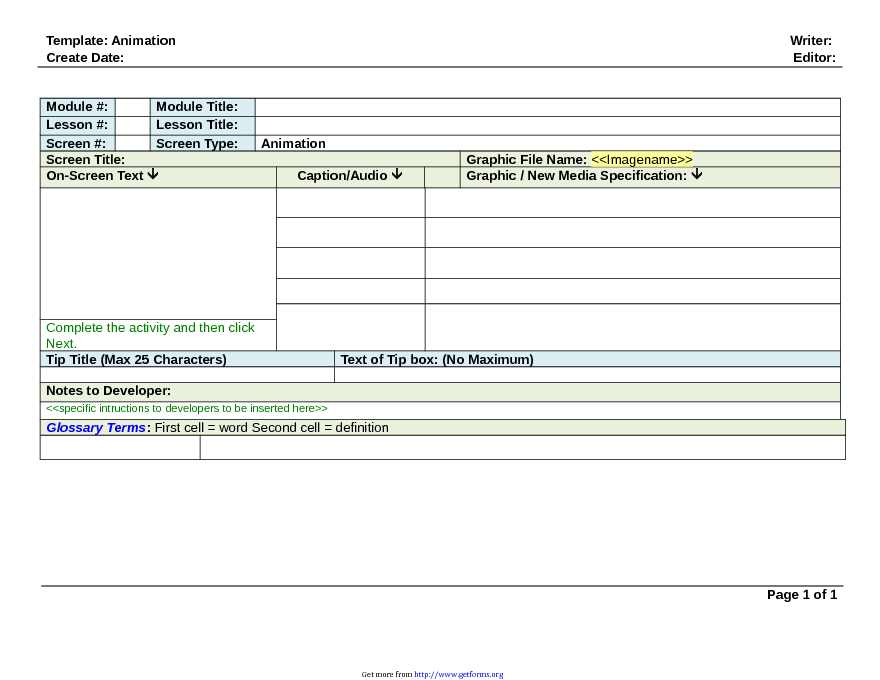 Text Storyboard in Word