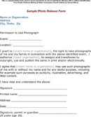 Photo Release Form 1 form