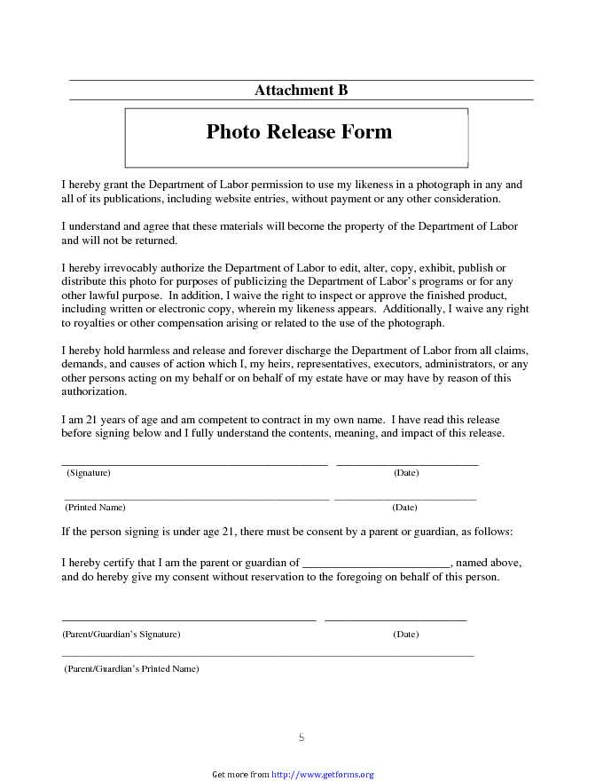 Photo Release Form 2