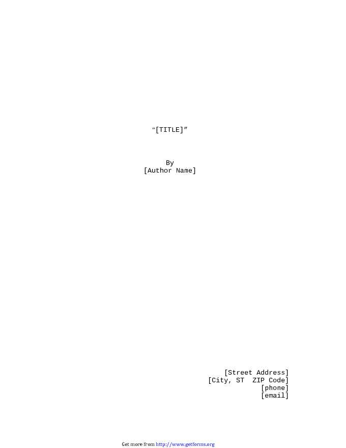 Screenplay Template 1