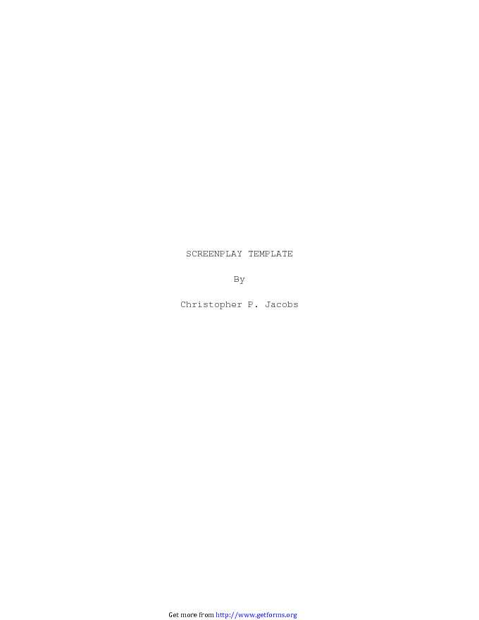 Screenplay Template 2