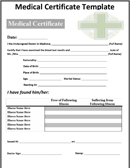 Medical Certificate Template form