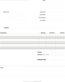 Blank Invoice Template 1 form