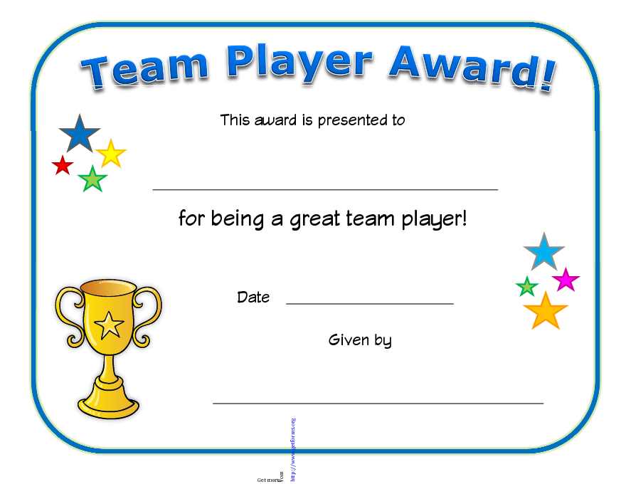 Team Player Certificate