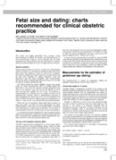 Fetal Size and Dating form