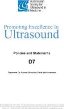 Statement on Normal Ultrasonic Fetal Measurements form