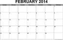 February 2014 Calendar 3 form