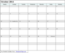 October 2014 Calendar 2 form