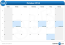 October 2014 Calendar 3 form
